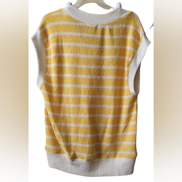 Zara oversized striped knit v-neck size S - Picture 2 of 7